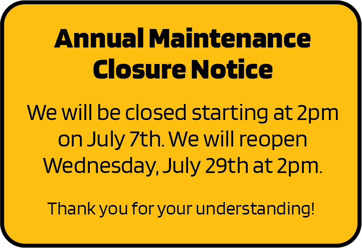 annual maintenance closure