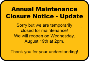 annual maintenance closure-update